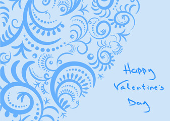  Valentine's Day. Openwork vintage heart. Delicate postcard or festive background.