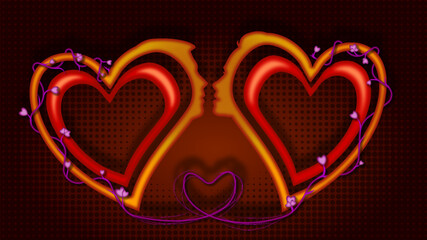 Wall Mural - Valentines day, love, background, abstraction