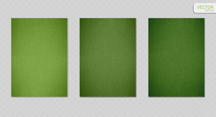 Green grass texture vector backgrounds. Set of realistic green grunge surface frames EPS10