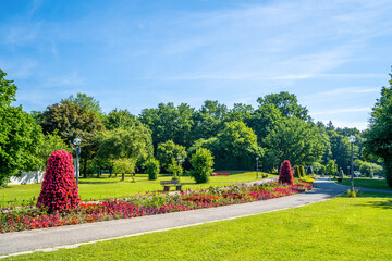 Canvas Print - Öffentlicher Park, Bad Fuessing, Bayern, Deutschland 