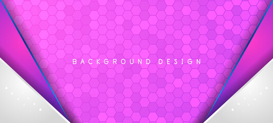 Poster - Abstract design element with geometric background and hexagons shape pattern	
