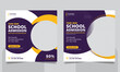 © MdNayem - School admission social media post banner, educational social media post square flyer back to school web banner design template.