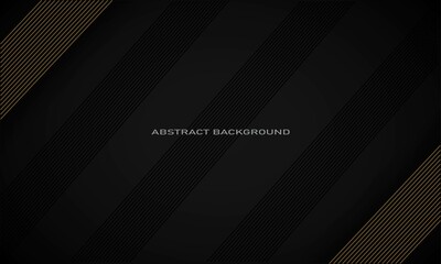 Wall Mural - abstract background with golden lines in the corners and black lines in the middle