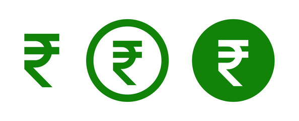 Sticker - Rupee sign icon vector illustration. India's currency symbol.