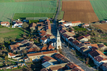 Wall Mural - Aerial Village de Vieville en Haye Lorraine France