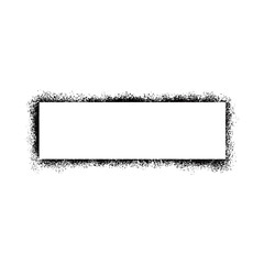 Poster - Stencil spray paint frame. Grunge graffiti style black frame. Isolated vector illustration with drop paint border. Stencil spray effect.
