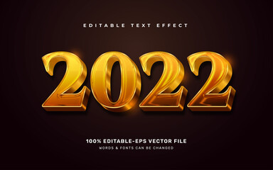 New year 2022 text effect