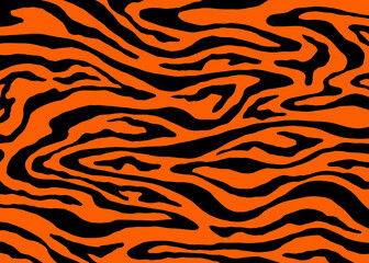 Sticker - Abstract Tiger Psychedelic pattern. Vector illustration background. 