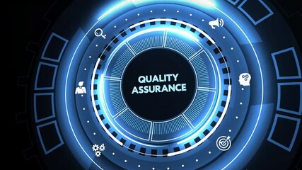Wall Mural - Business, Technology, Internet and network concept. Quality Assurance service guarantee standard.