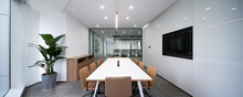 Interior Of  Small Meeting Room With Simplicity Decoration