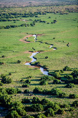 Wall Mural - Small River Winding Through Shombole Area of Kenya