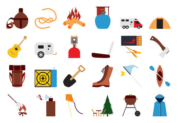 Poster - Camping Icon Set