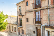 Typical Facades Of Old Houses In The City Of Toledo