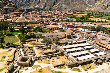 Poster - Inca archaeological site at Ollantaytambo in the Sacred Valley of Peru