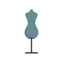 Wall Mural - Textile mannequin icon flat isolated vector