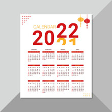 Chinese Themed 2022 Calendar Design