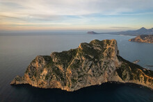 Drone Point Of View Penyal D Ifac Natural Park Of Calpe