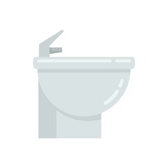 Poster - Home bidet icon flat isolated vector