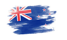 New Zealand Flag Brush Stroke, National Flag