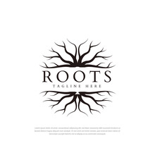 Black Geometric Root Design Logo Design Template Symbol ,icon Abstract