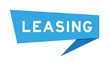© bankrx - Blue color speech banner with word leasing on white background
