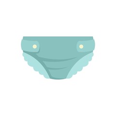 Wall Mural - Nappy diaper icon flat isolated vector