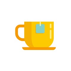 Wall Mural - Cup tea icon flat isolated vector