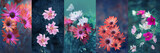 Fototapeta Kwiaty - kwiaty, kolaż, kolory natury