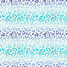 Leopard Skin Gradient Seamless Pattern In Violet Hews And Turquoise. Vector Illustration For Fashion Graphic Design, T-shirt Prints, Posters, Decorations, Covers, Fabrics, Wrapping, Banners And Flyers