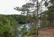 View of the forest and Lake Ladoga from Valaam Island