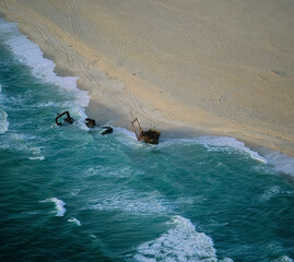 Poster - Ship Wreck Atlantic Coast Sahara Desert Mauritania Africa