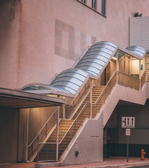 Wall Mural - stairs in the building metro rail station downtown Miami Florida 