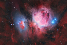 The Orion Nebula (Messier 42) Is A Bright Nebula In The Constellation Of Orion. It Is One Of The Brightest Nebulae, And Is Visible To The Naked Eye In The Night Sky. M42 Is Located At A Distance Of 1,