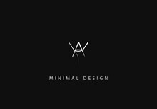 Alphabet Letter YA Logo Design Art Line