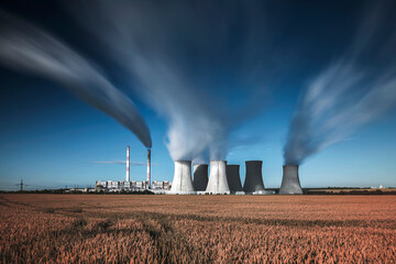 Wall Mural - coal fired power station , Pocerady, Czech republic