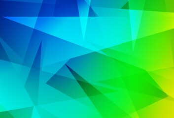 Wall Mural - Light Blue, Green vector layout with lines, triangles.