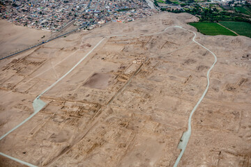 Huacas Ancient Civilization Digs at Capital City Lima Peru