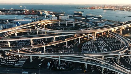Fototapete - Highway aerial view.
The effect of slow and fast. Speed lamp. Time remap.