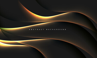 Wall Mural - Dynamic wave dimension background with light shadow effect - Background Abstract design Art elements technology. Futuristic background, art wallpaper. Vector illustration.