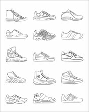 Shoe Sketch Concept Template Design