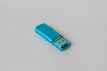 Usb Drive On Gray Background