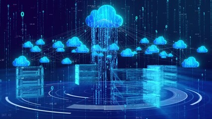 Big data cloud computing data center.