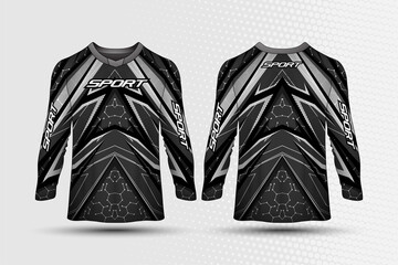 Long sleeve Tshirt sports abstract texture background for racing jersey, cycling, football, gaming