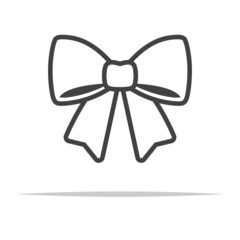 Wall Mural - Ribbon bow outline icon transparent vector