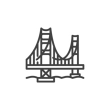 Golden Gate Bridge Line Icon