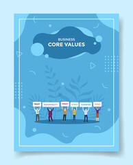 core values business concept for template of banners, flyer, books, and magazine cover