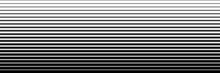 Vector Banner Disappearing Horizontal Stripes, Black And White