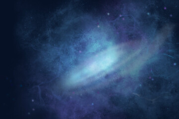 Wall Mural - 3d illustration galaxies and nebule in the cosmic background