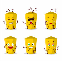 Sticker - An image of yellow chalk dancer cartoon character enjoying the music