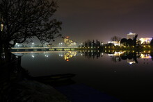 Night View Of The City Adana Seyhan Baraj Gölü Gece 
